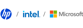 HP AMD Microsoft logo