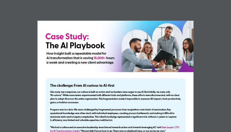 Article Case Study: The AI Playbook | AI Transformation  Image