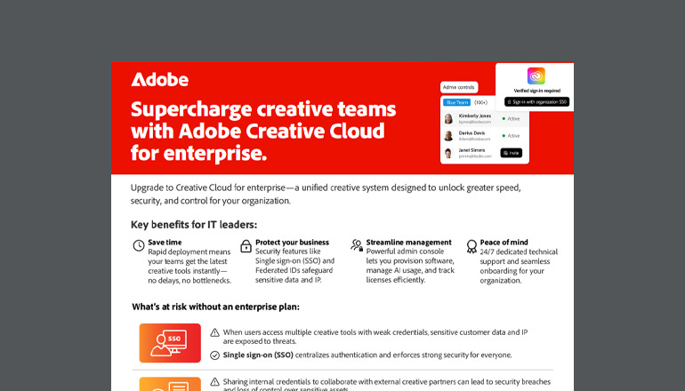 Article IT Leaders: Supercharge Creative Teams With Adobe Creative Cloud for Enterprise Image