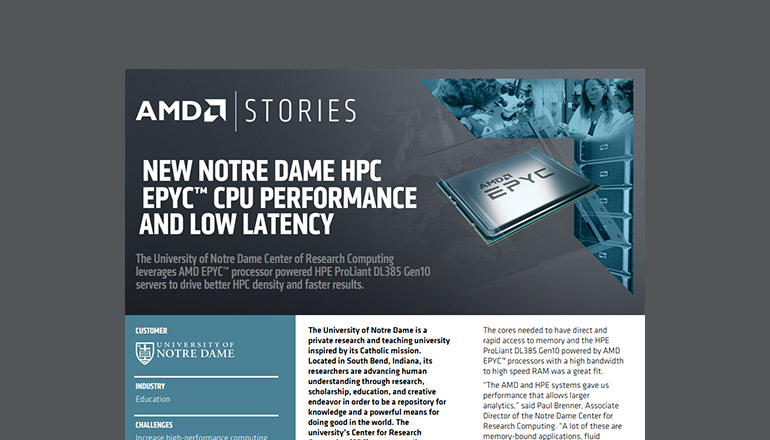 Article New Notre Dame HPC EPYC CPU Performance and Low Latency Image