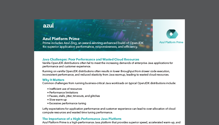 Article Azul Platform Prime Datasheet  Image