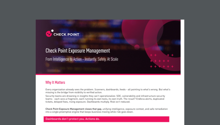 Article Check Point Exposure Management One-Pager  Image