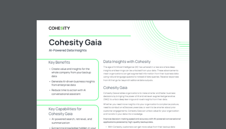 Article Cohesity Gaia | AI-Powered Data Insights  Image
