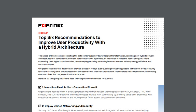 Article Top Six Recommendations to Improve User Productivity With a Hybrid Architecture Image