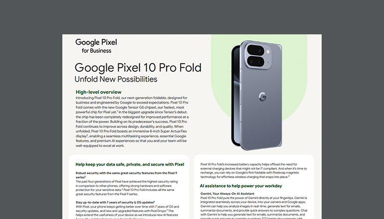 Article Google Pixel 10 Pro Fold for Business Image