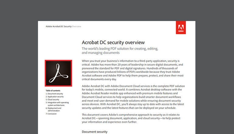 Article Acrobat DC Security Overview Image