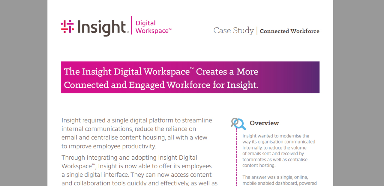 Article IDW Creates a More Connected and Engaged Workforce for Insight Image