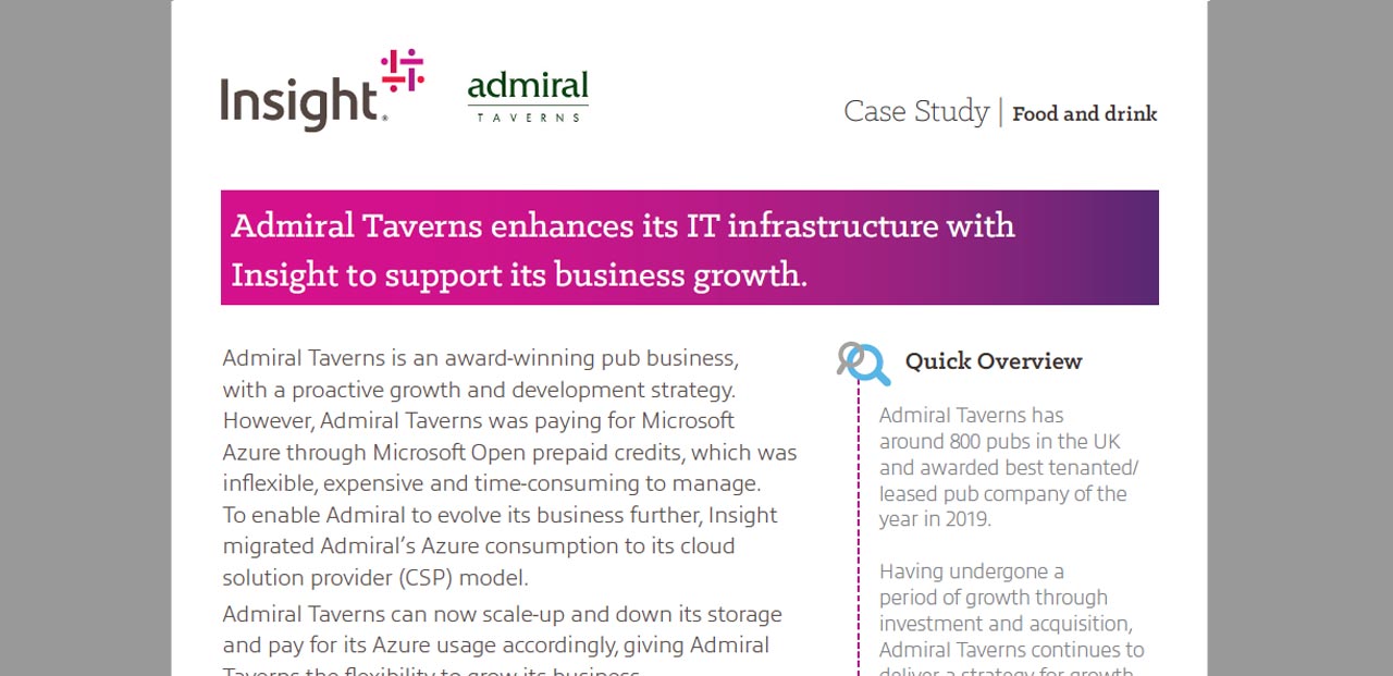 Article Admiral Taverns enhances IT Infrastructure Image