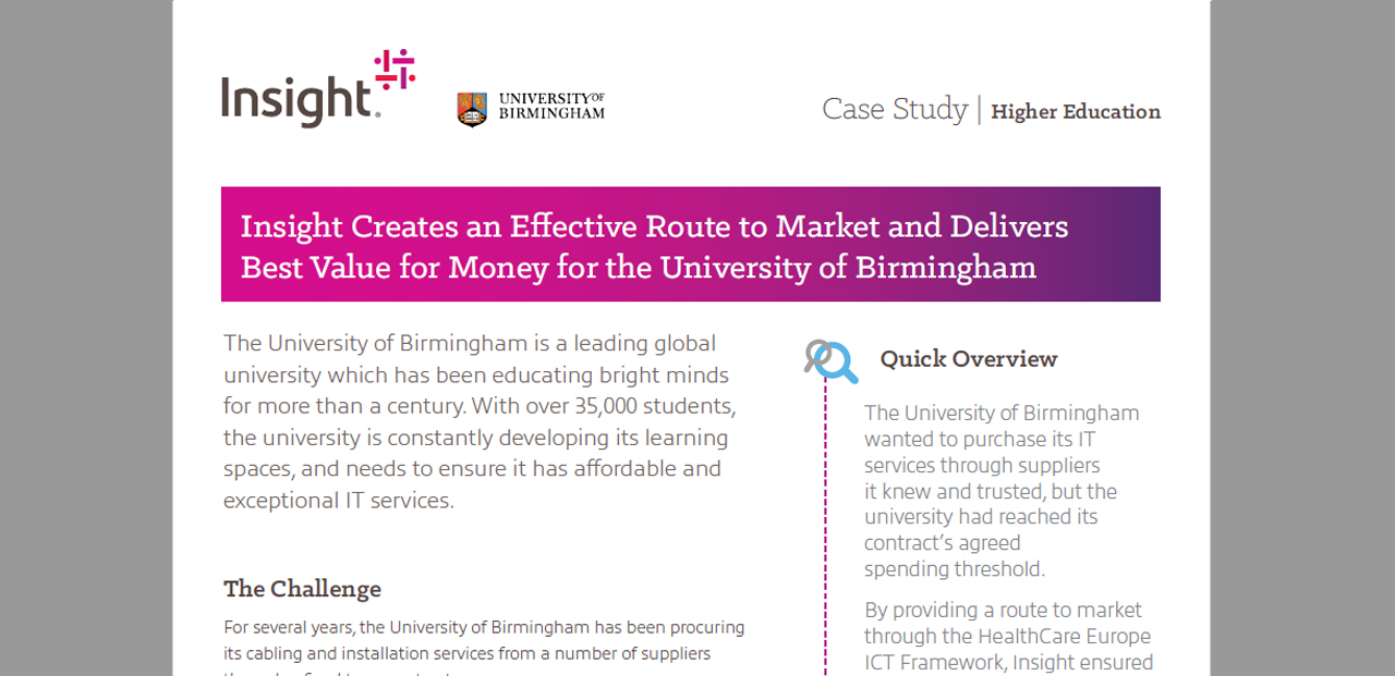Article University of Birmingham: Creating a Route to Market Image