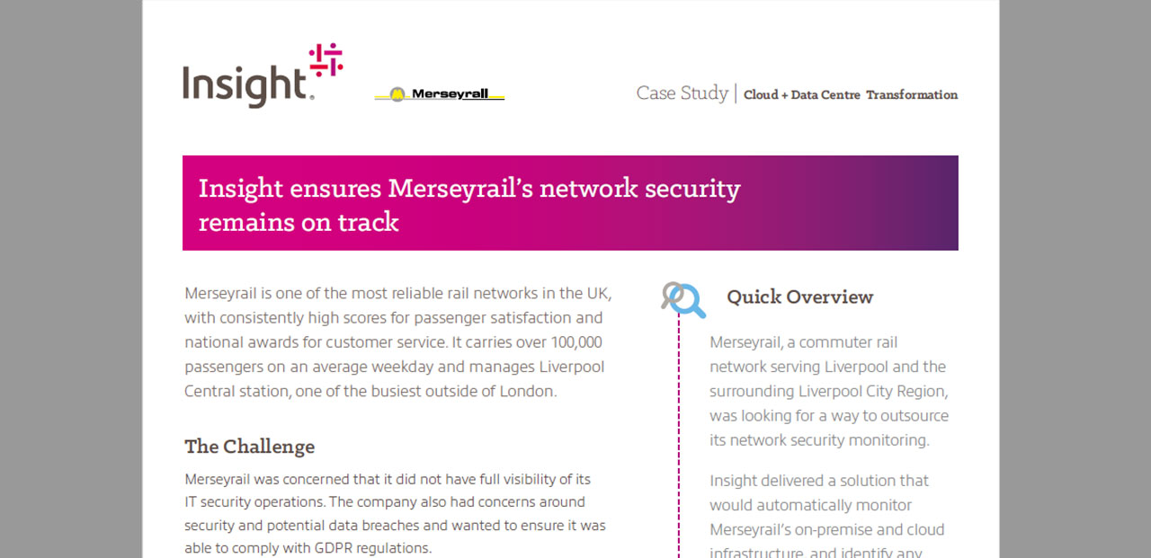 Article Insight ensures Merseyrail’s network security remains on track Image