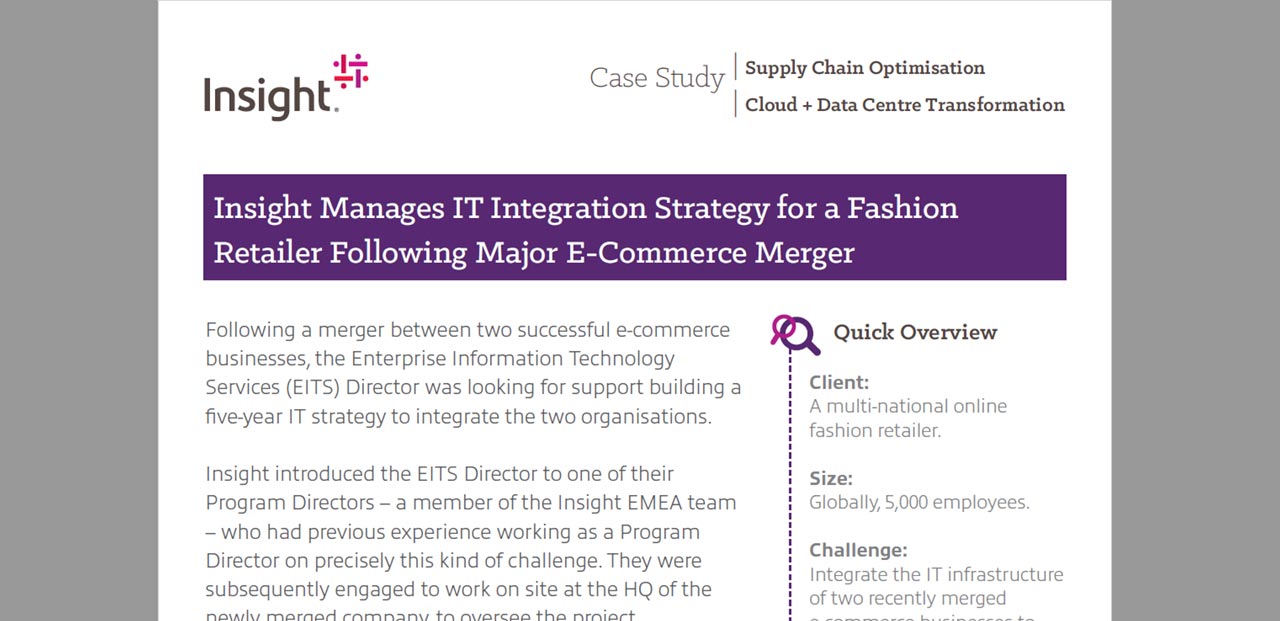 Article Insight Manages IT Integration Strategy for a Fashion Retailer Image