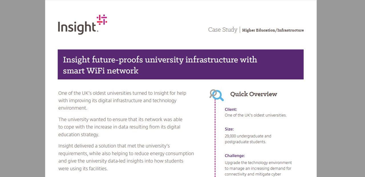 Article Insight future-proofs university infrastructure with smart WiFi network Image