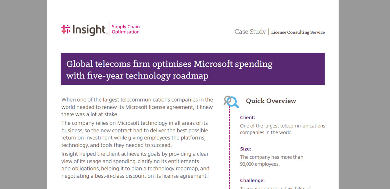 Article Global Telecoms Firm Optimises Microsoft Spending with five-year Technology Roadmap Image