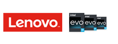 Lenovo and intel logos