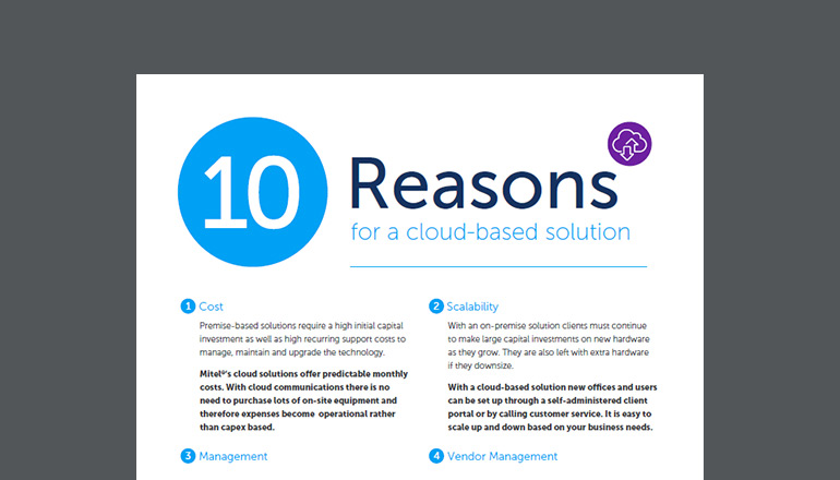 Article 10 Reasons for a Cloud-Based Solution Image