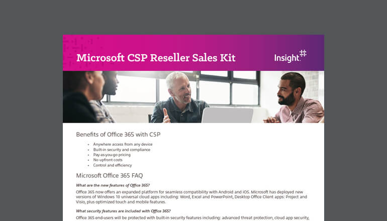 Article Trousse de revente Microsoft CSP Image