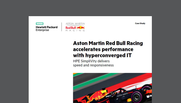 Article HPE SimpliVity for Red Bull Racing Case Study Image