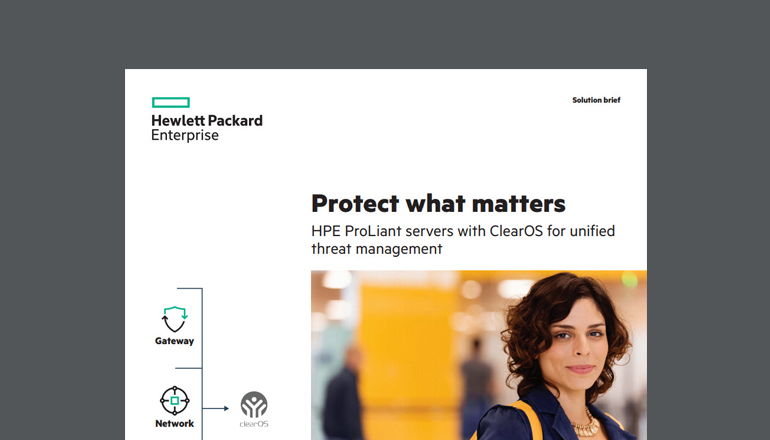 Article HPE ProLiant Servers with ClearOS Image