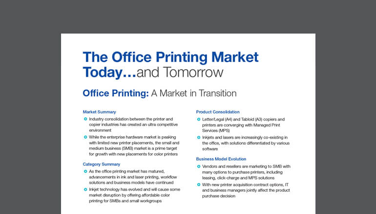 Article The Office Printing Market Today and Tomorrow Image