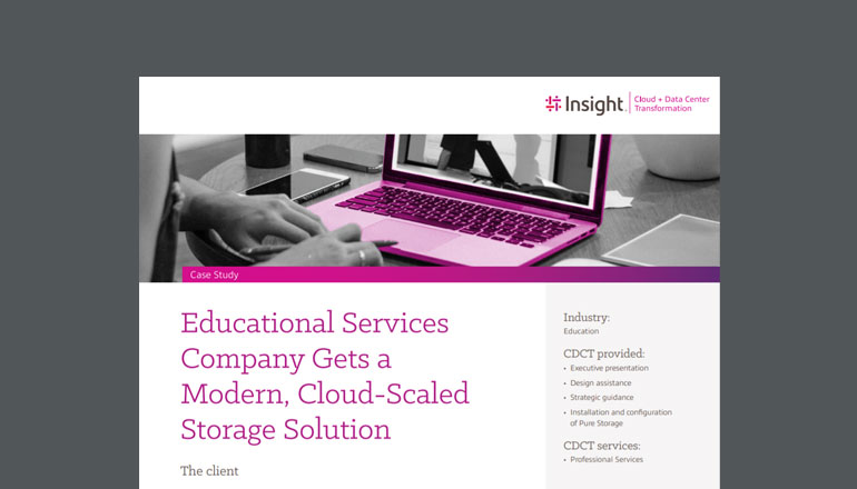 Educational Services Company Gets a Modern, Cloud-Scaled Storage Solution