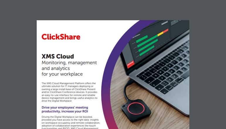 Article ClickShare XMS Cloud Monitoring, Management and Analytics for Your Workplace  Image
