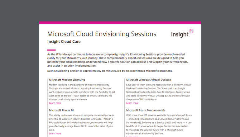 Article Microsoft Cloud Envisioning Sessions Image