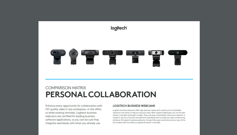 Article Logitech Business Webcam Comparison Matrix  Image