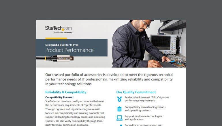 Article Designed & Built for IT Pros, Product Performance Image