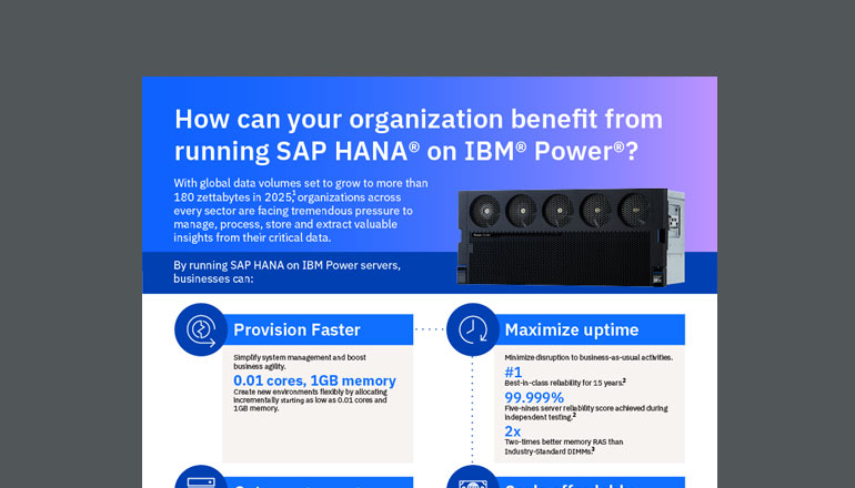 Article How Can Your Organization Benefit From Running SAP HANA on IBM Power?  Image