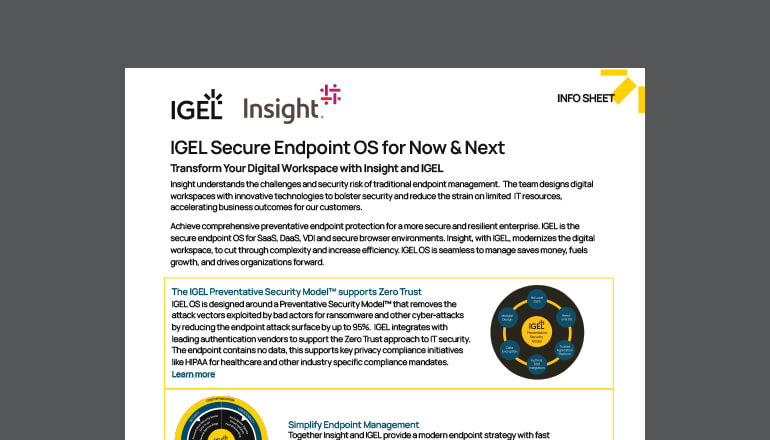 Article IGEL secure endpoint OS Image