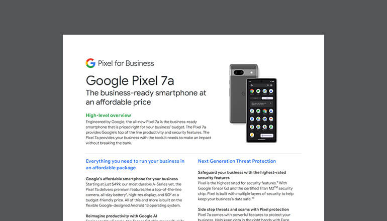 Article Google Pixel 7a Image