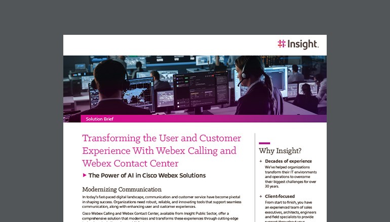 Article Transforming the User and Customer Experience With Webex Calling and Webex Contact Center Image