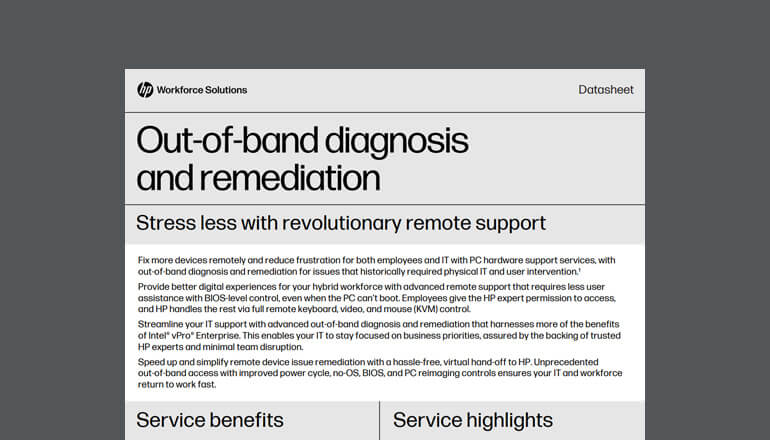 Article Out-of-Band Diagnosis & Remediation | HP Care Pack Image