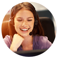 IT Support desk representative talking with client. Call center, end-user ticket requests