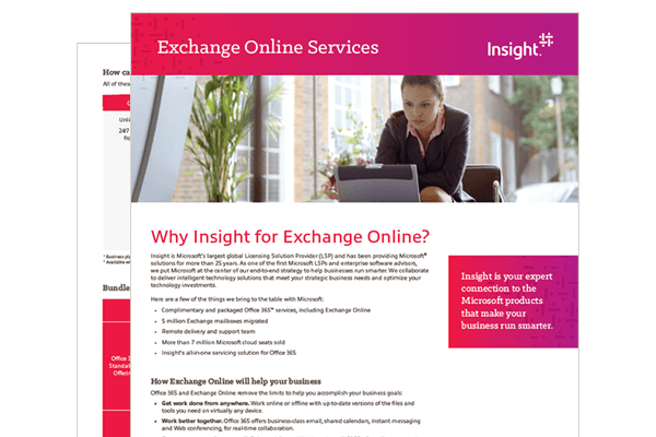 Exchange Online Services datasheet