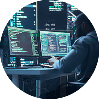 IT profesional working at the office