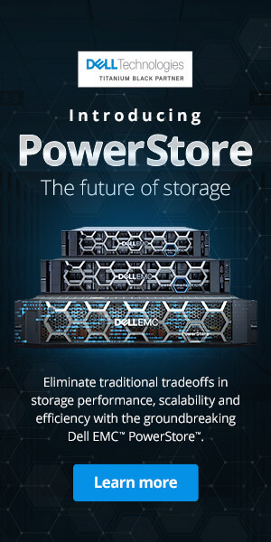 Ad: Dell. Introducing PowerStore. The future of storage. Learn more