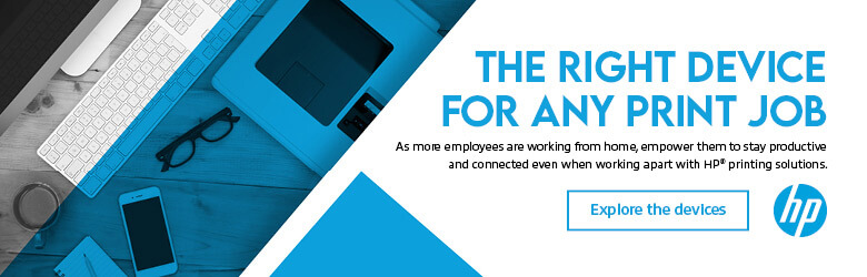 Ad: HP. The Right Device for Any Print Job. Learn more