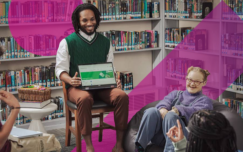 A college student studying and using his computer for online class