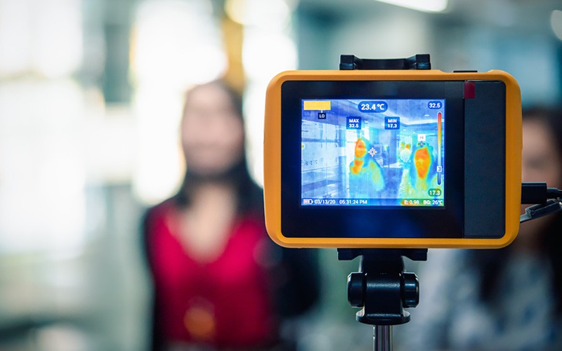 Thermal imaging being used to screen for disease
