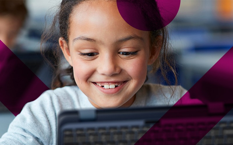 Customize device for the modern classroom young student on device