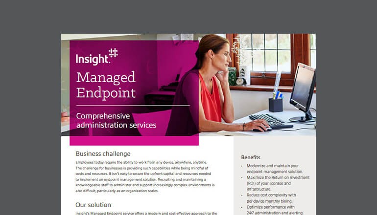 cover of Insight managed endpoint solution brief available to download below