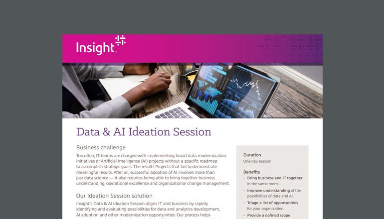 Data and AI Ideation Session Thumbnail of ebook available to download below