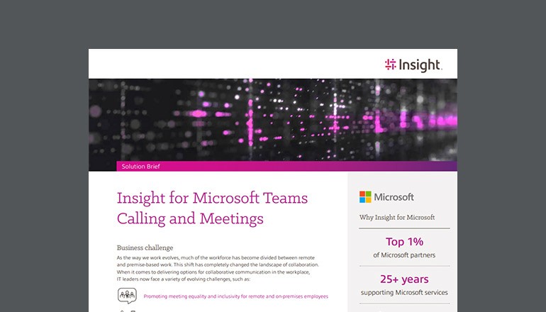 Insight for Microsoft Teams Calling and Meetings Thumbnail of datasheet available to download below