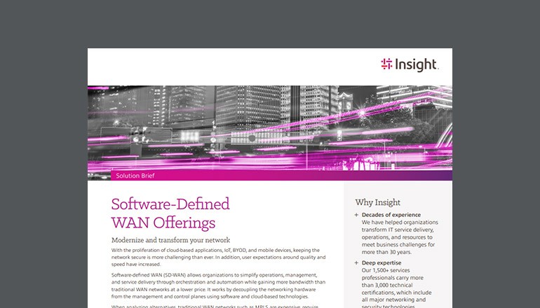 Software-Defined WAN Offerings Thumbnail of datasheet available to download below