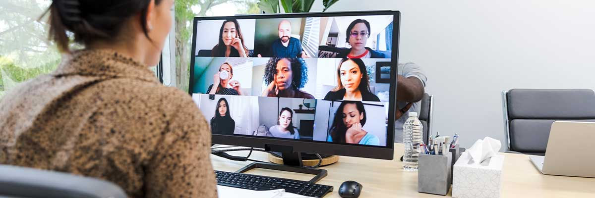 Girl on a video call