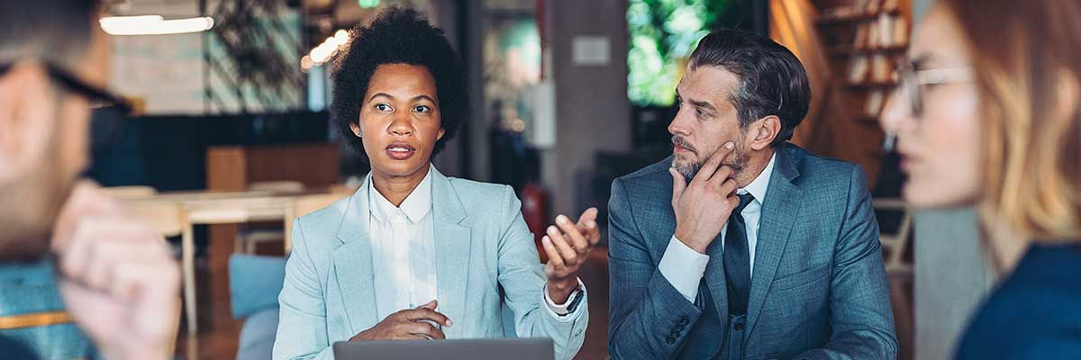 People having a meeting 