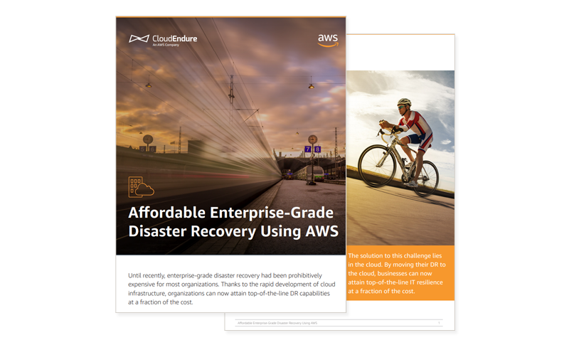 Affordable Enterprise-Grade Disaster Recovery Using AWS asset cover