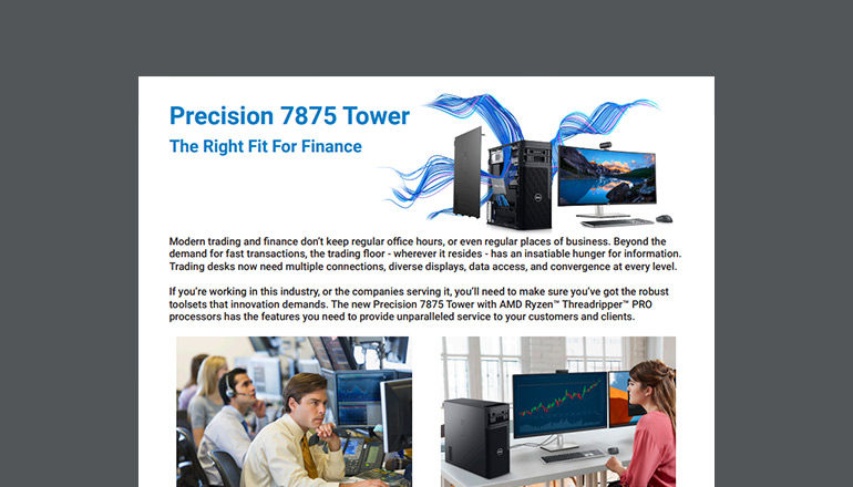 Dell Precision 7875 Tower for Finance Thumbnail of asset available to download below