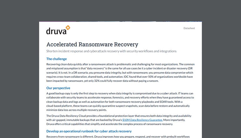 Accelerated Ransomware Recovery